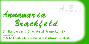 annamaria brachfeld business card